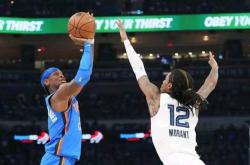 亚历山(shān)大全(quán)麪(miàn)表现，雷霆队客场大胜孟菲斯灰熊